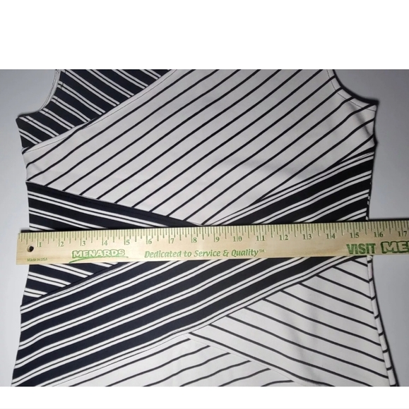 Lynn Ritchie Silver Dress Black and White Striped Knit New with Tags Size Small - Picture 11 of 12